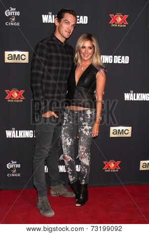 LOS ANGELES - OCT 2:  Christopher French, Ashley Tisdale at the 