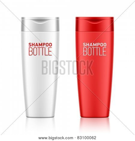 Shampoo bottle template for your design. Vector.