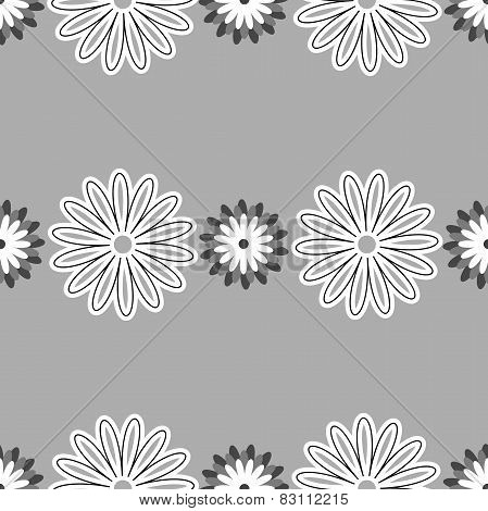 Gray Floral Pattern