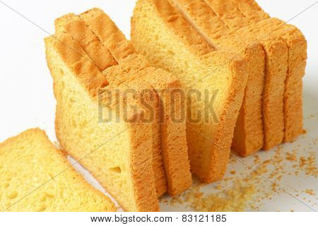 detail of crispy rusks