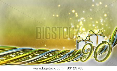 birthday concept with gifts and sparks