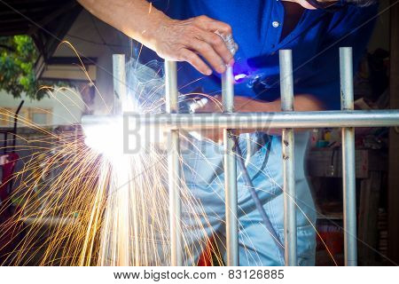 Welder At Work