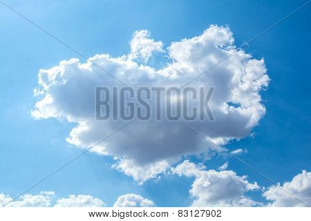 abstract of heart shaped cloud on the sky