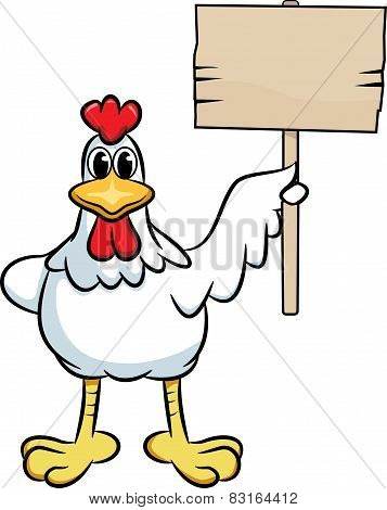Chicken with a Sign