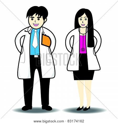 Doctor man and doctor woman