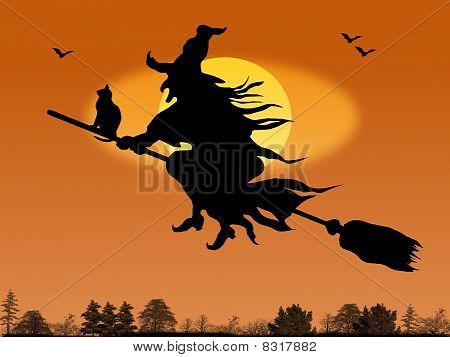 Halloween Witch silhouette