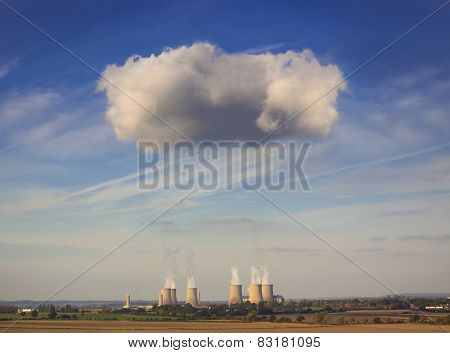 Cooling Towers Spew Clouds Into The Atmosphere