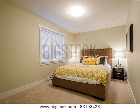 Modern bedroom interior.