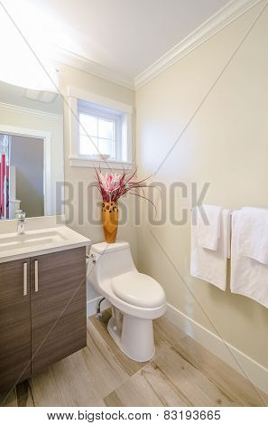 Modern bathroom interior.
