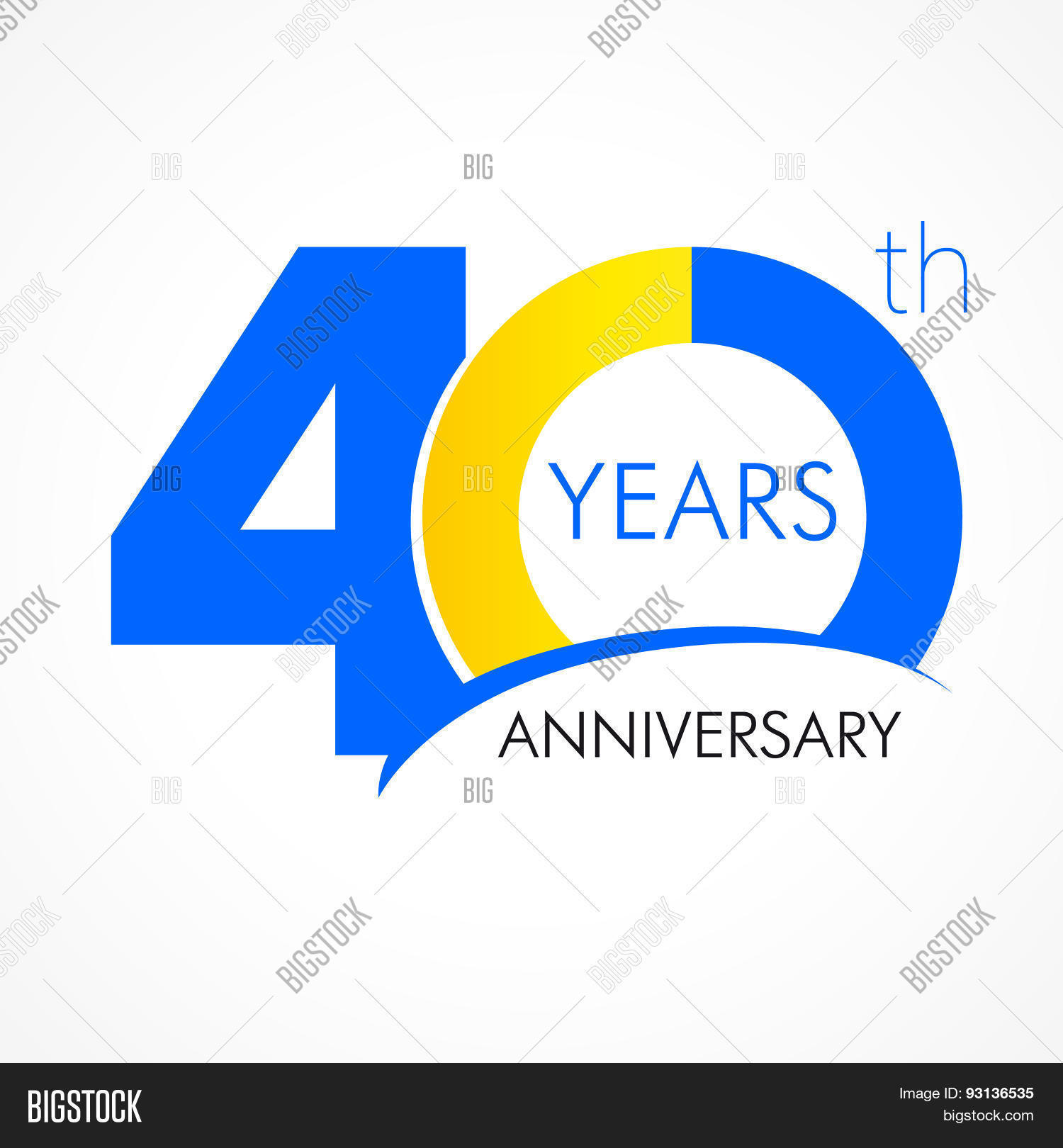 40 Th Anniversary Vector & Photo (Free Trial) | Bigstock