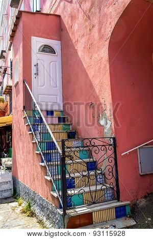 Door Of The House In The Island Of Ischia