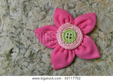 Kanzashi fabric flower