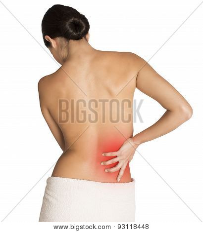 Woman with back pain