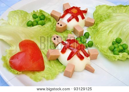 Tortoises - creative snack for kids