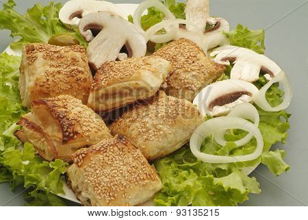 Borek with mushrooms