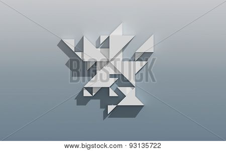 Abstract 3D Geometrical Design