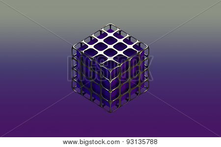 Abstract Background metallic purple box