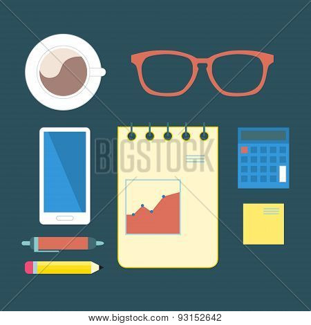 flat office elements