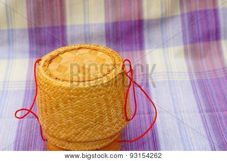 Kratip, thai bamboo sticky rice container