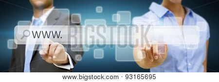 Businessman Surfing On Internet