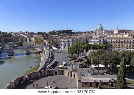View from the tower of Saint Angelo on Vatican