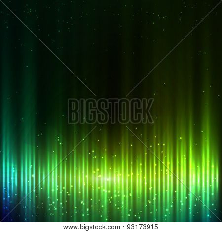 Green shining equalizer vector abstract background