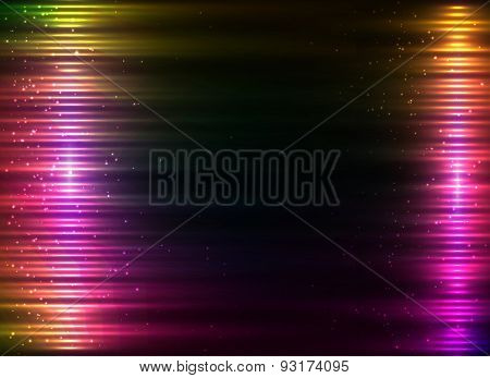 Pink shining technology lights sound background