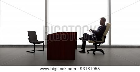 Businessman with Empty Chair
