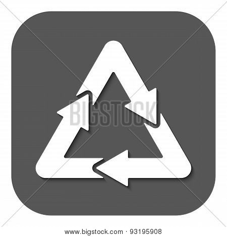 The Waste Processing Icon. Bio Symbol. Flat