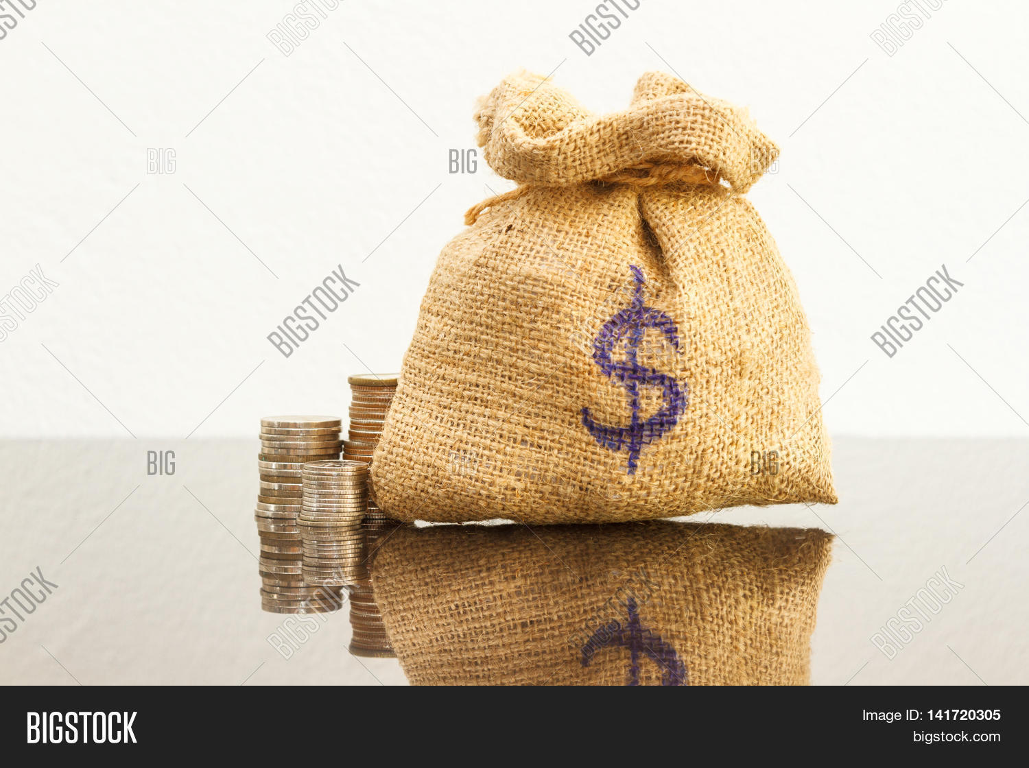 Bag Coins,bags Filled Image & Photo (Free Trial) Bigstock