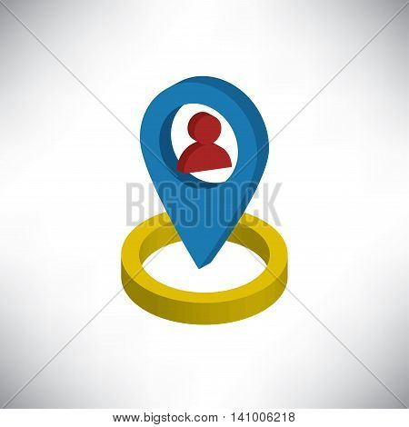 user location icon isometric vector eps version10