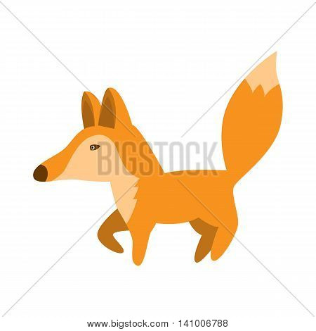 Vector cute fox. Hand draw cute character for children's illustration. Fox cartoon mascot