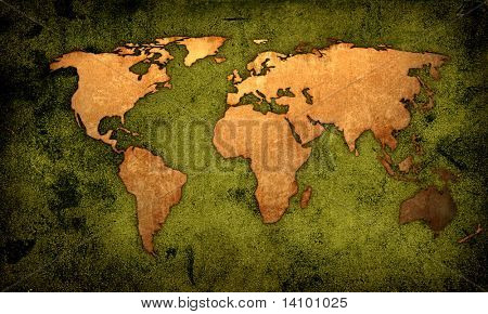 mapa světa ve věku