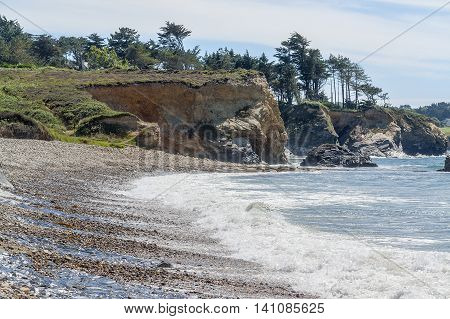 coastal scenery at the crozon peninsula in Brittany