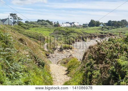 coastal scenery at the crozon peninsula in Brittany