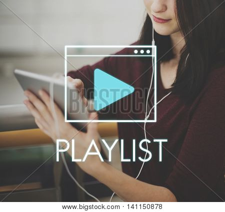 Media Audio Player Blog Concept