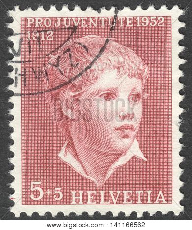 MOSCOW RUSSIA - CIRCA MAY 2016: a post stamp printed in SWITZERLAND shows 