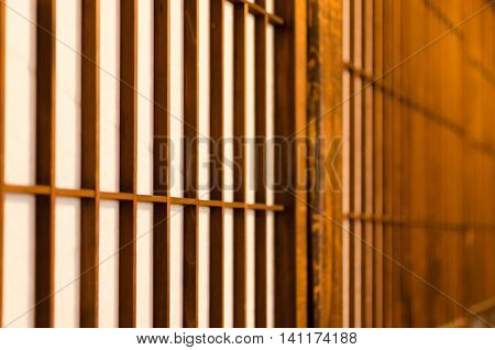 Background with shoji - Japanese paper sliding door