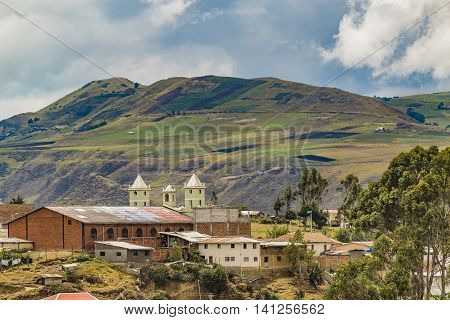 Andean Town Landscape Scene Azuay Ecuador