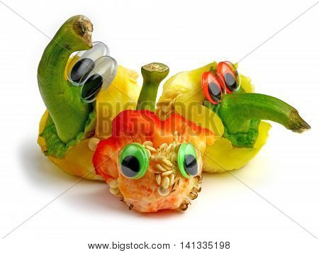 Comic vegetables emotions friends - healthy food