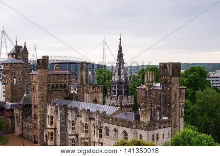 Main Range Of Cardiff Castle Cardiff Of Wales