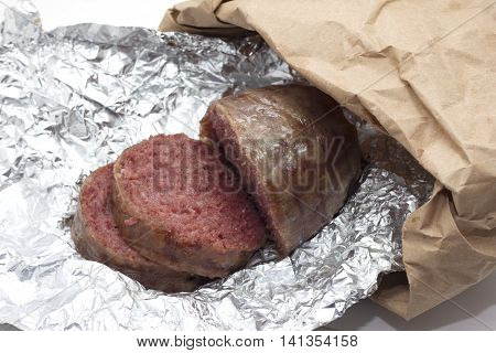 Traditional Italian cotechino sausage product cotechino sausage slaughter pig