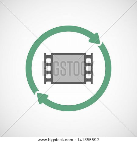 Isolated Reuse Icon With A Film Photogram