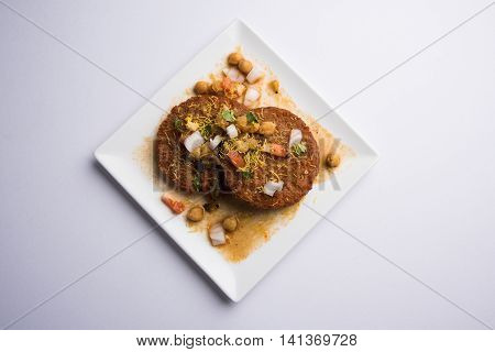 Aloo Tikki  or cutlet or aalu patties - A north Indian snack made of boiled potatoes and various spices