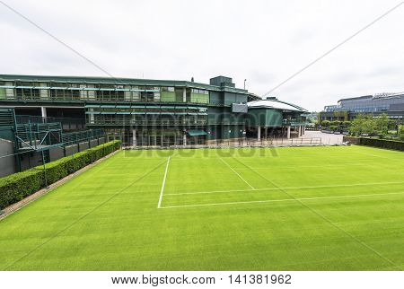 LONDON,THE UK-MAY 2016: at the side Wimbledon courts