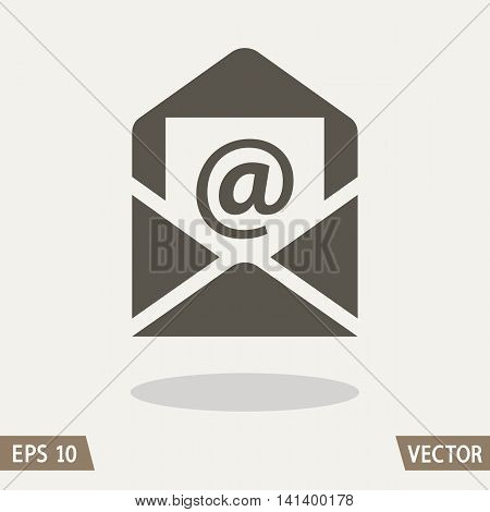 E-mail flat icon envelope symbol. Vector illustration for web and commercial use.