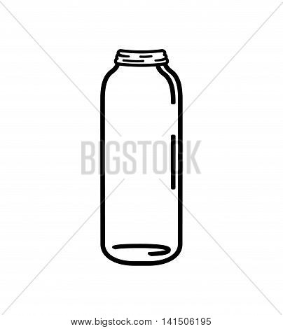 mason jar glass rustic can icon. Isolated and flat illustration. Vector graphic