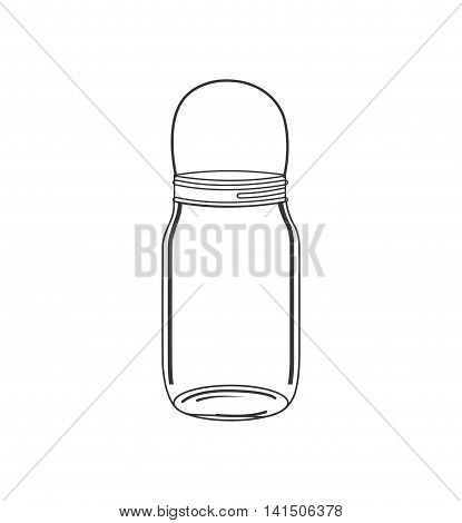 mason jar glass rustic can icon. Isolated and flat illustration. Vector graphic