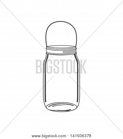 mason jar glass rustic can icon. Isolated and flat illustration. Vector graphic