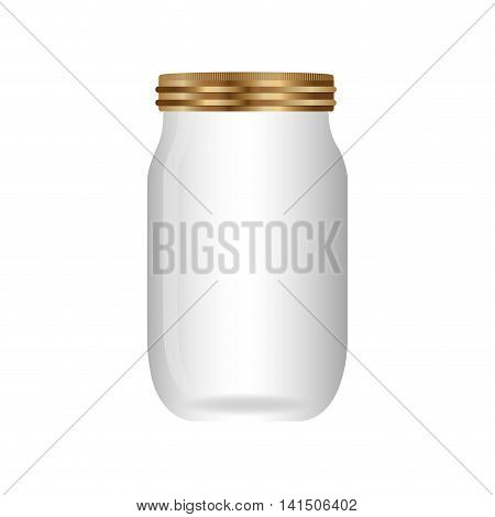 mason jar glass rustic can icon. Isolated and flat illustration. Vector graphic